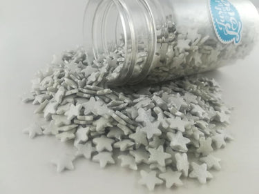 Decorações Açucar - Estrelinha Prata 55 Gr